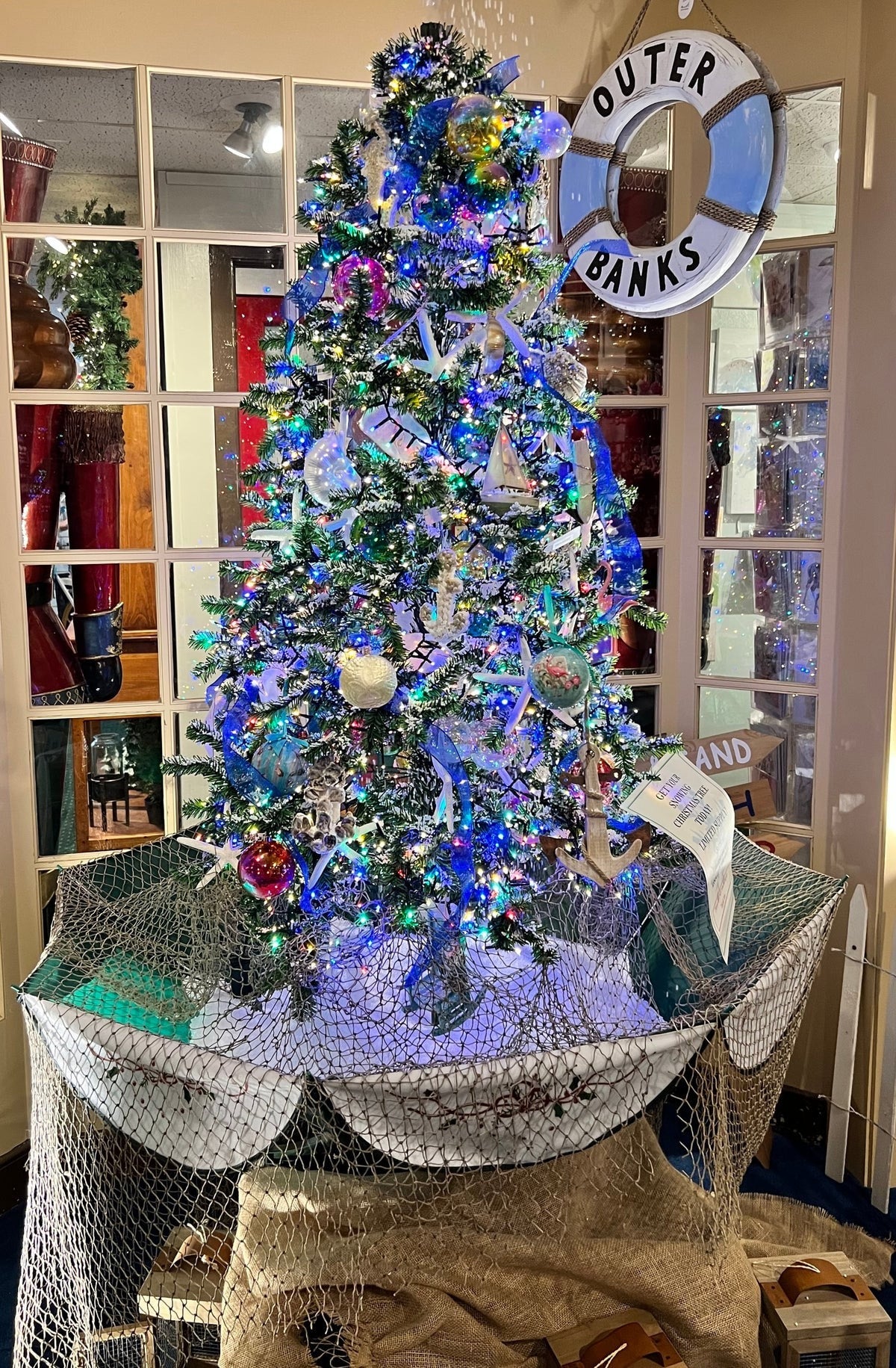 christmas tree with umbrella