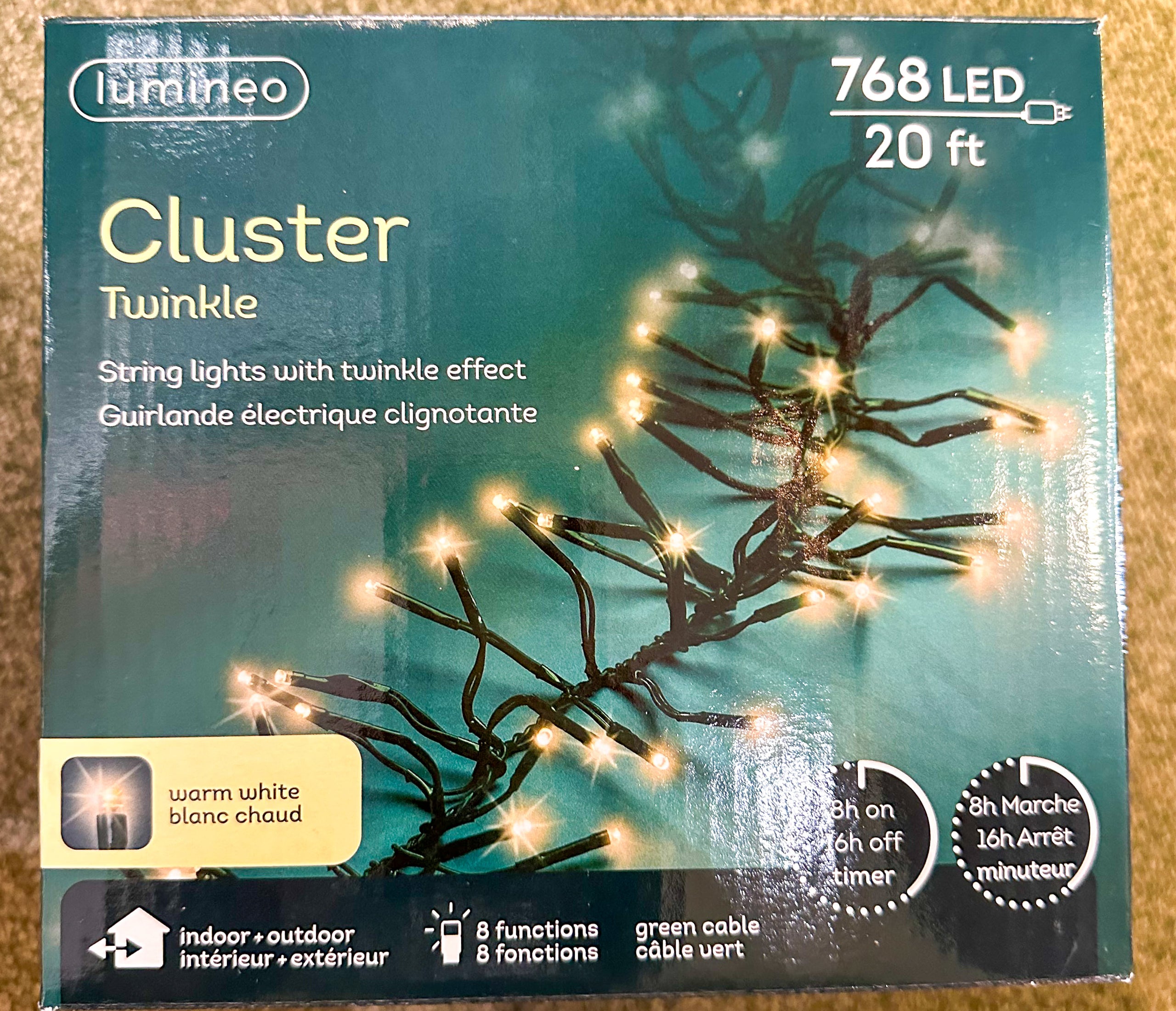 Lumineo led twinkle outlet lights warm white